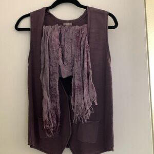 NWOT J.Jill Vest and Scarf